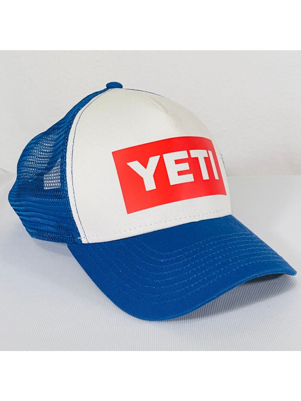 YETI American Logo Trucker Hat Men Adult Red White Blue Adjustable Snapback Cap